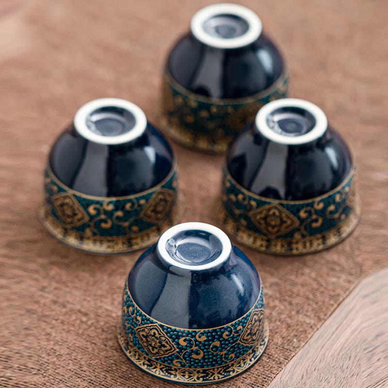 Ensemble de théière chinoise Gongfu en céramique avec sac cadeau portable