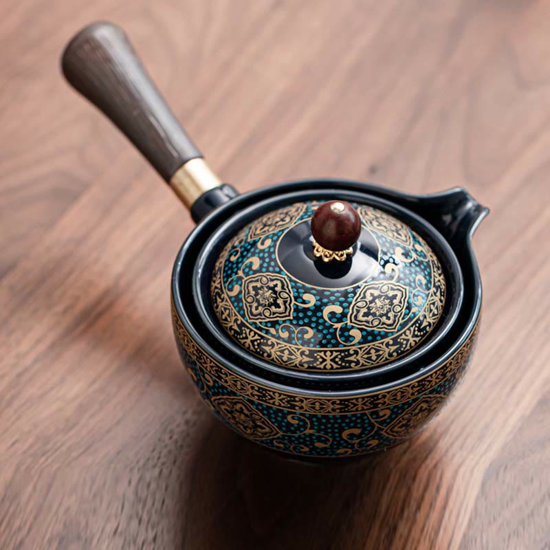 Ensemble de théière chinoise Gongfu en céramique avec sac cadeau portable