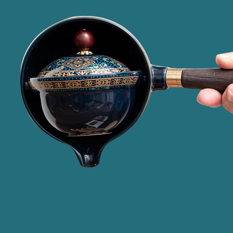 Ensemble de théière chinoise Gongfu en céramique avec sac cadeau portable