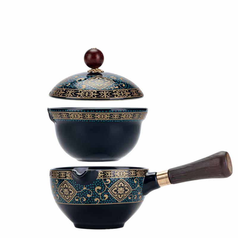 Ensemble de théière chinoise Gongfu en céramique avec sac cadeau portable