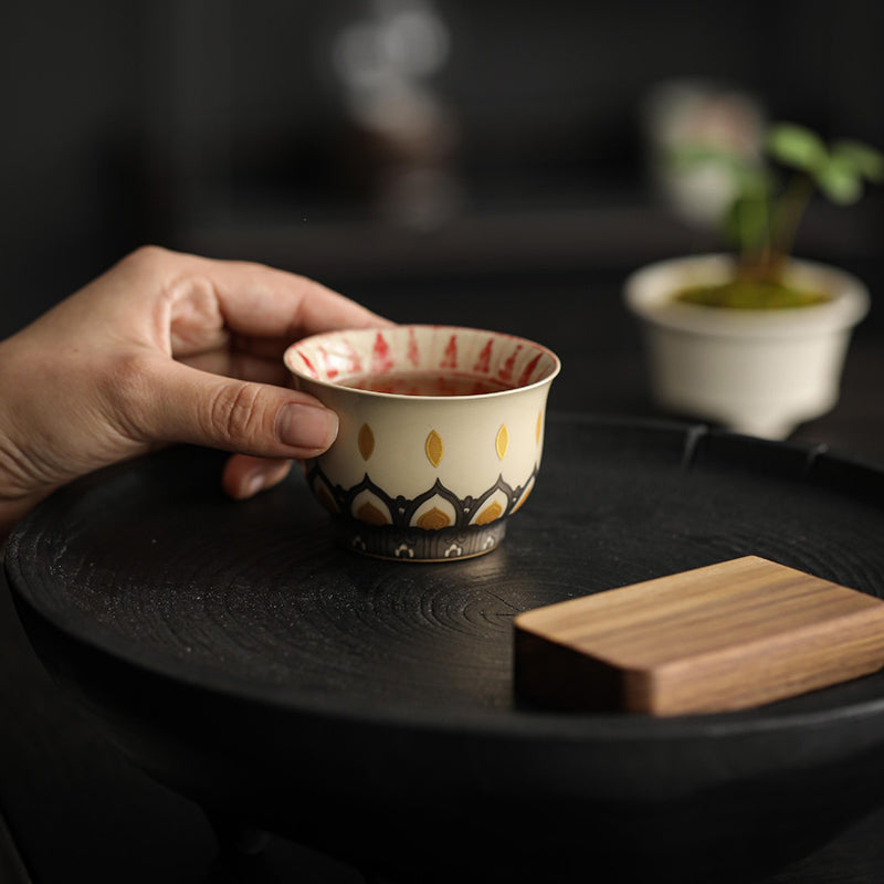 Tasse à thé chinoise en céramique 100 ml Dunhuang Mille Bouddhas