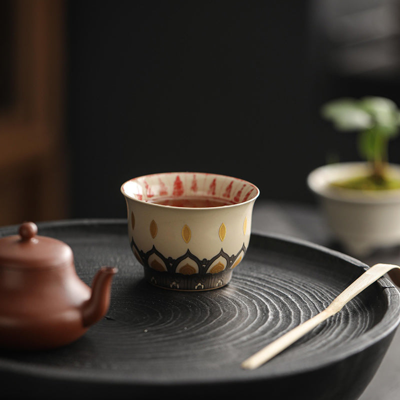 Tasse à thé chinoise en céramique 100 ml Dunhuang Mille Bouddhas