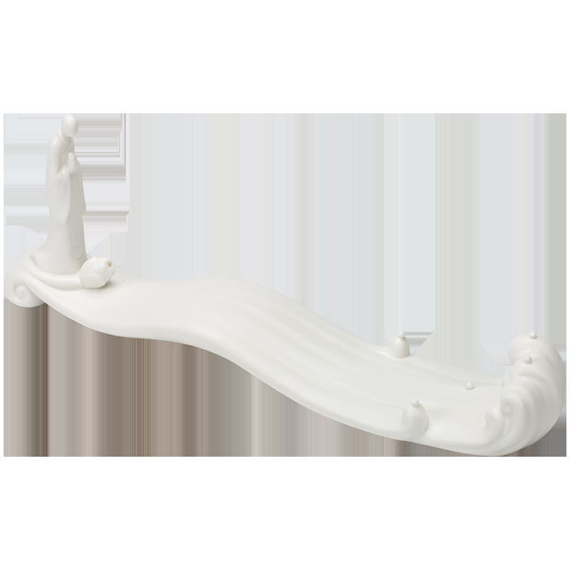 Brûle-encens en céramique avec Bouddha moine | 26-32 cm, décoration artisanale