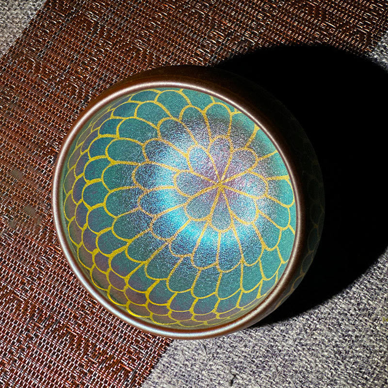 Tasse à thé en céramique Jianzhan Fleur de Lotus 150 ml Décor Zen