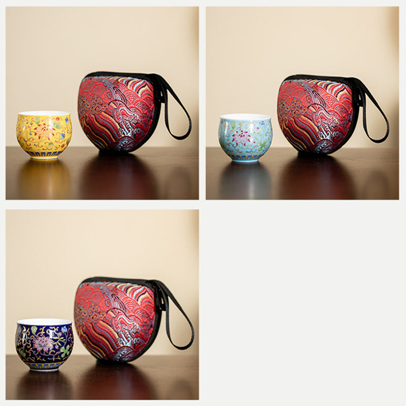 Tasse à thé en céramique en forme de fleur de lotus 80 ml pour la méditation