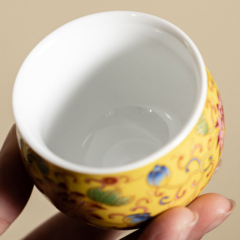 Tasse à thé en céramique en forme de fleur de lotus 80 ml pour la méditation