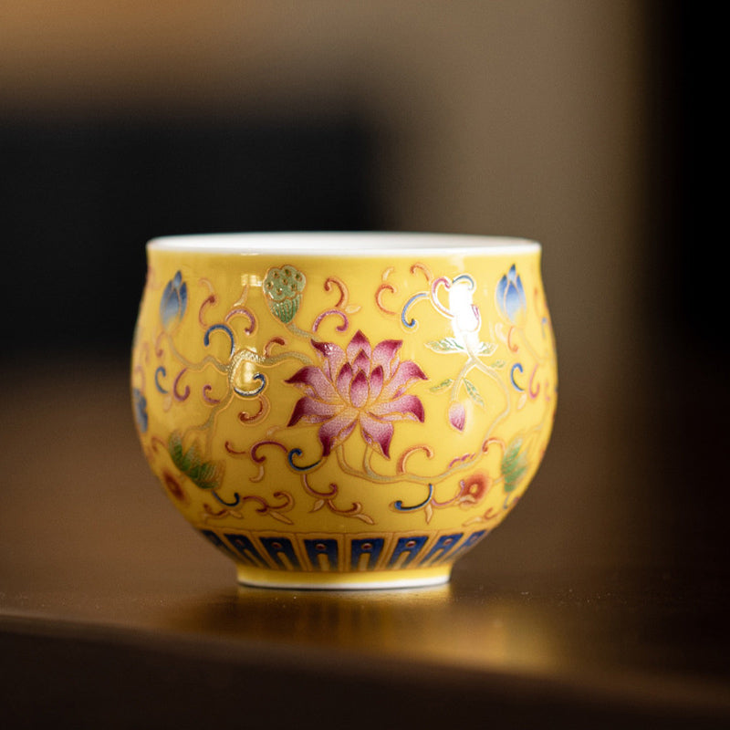 Tasse à thé en céramique en forme de fleur de lotus 80 ml pour la méditation