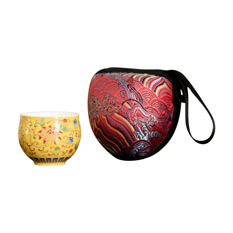 Tasse à thé en céramique en forme de fleur de lotus 80 ml pour la méditation