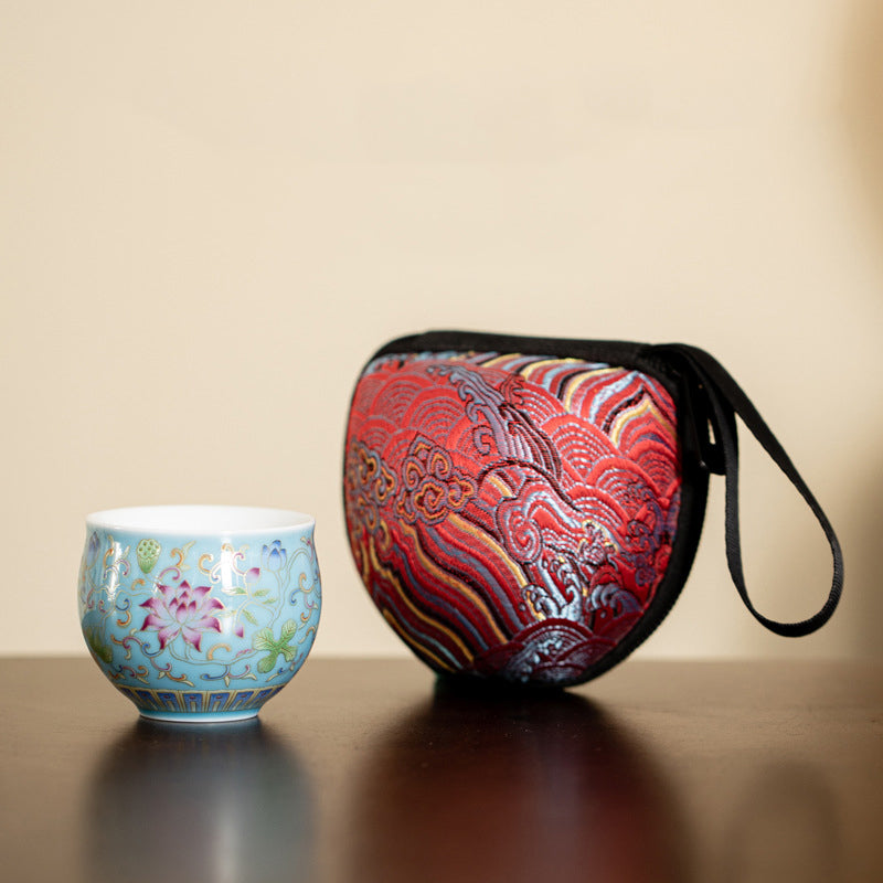 Tasse à thé en céramique en forme de fleur de lotus 80 ml pour la méditation