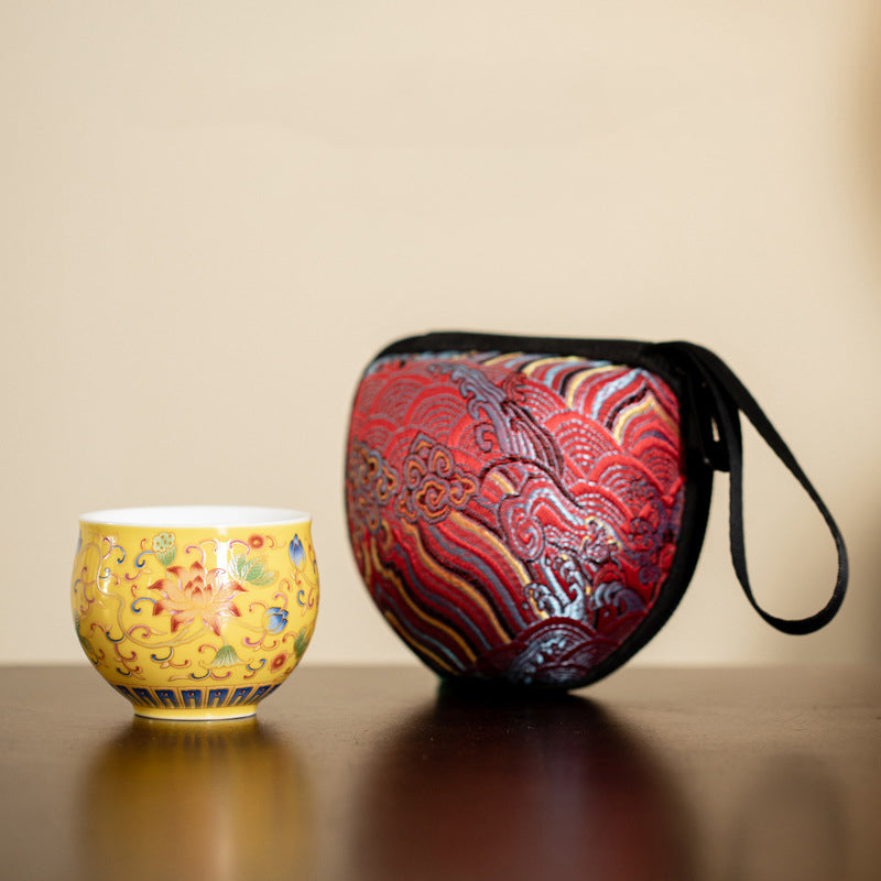 Tasse à thé en céramique en forme de fleur de lotus 80 ml pour la méditation