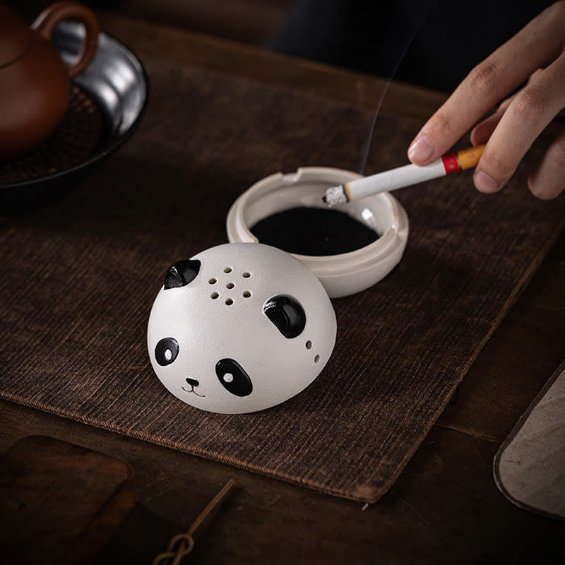 Brûleur d'encens Panda en céramique pour la méditation et la relaxation