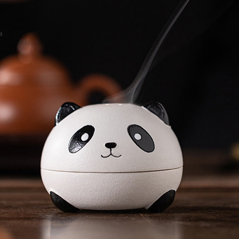 Brûleur d'encens Panda en céramique pour la méditation et la relaxation