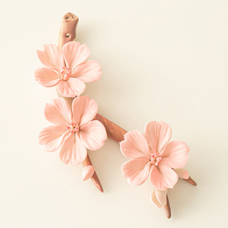 Brûle-encens en céramique fleur de prunier 7,6 cm pour la méditation