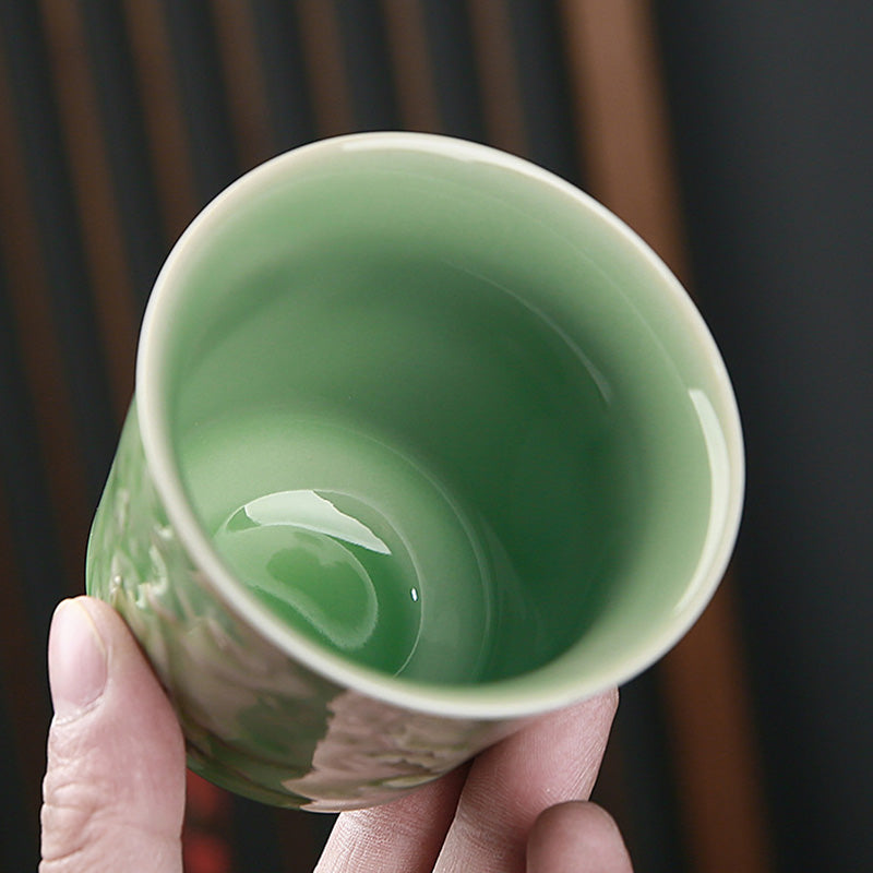 Tasse à thé en céramique avec motif paysage zen | Capacité : 130 à 195 ml