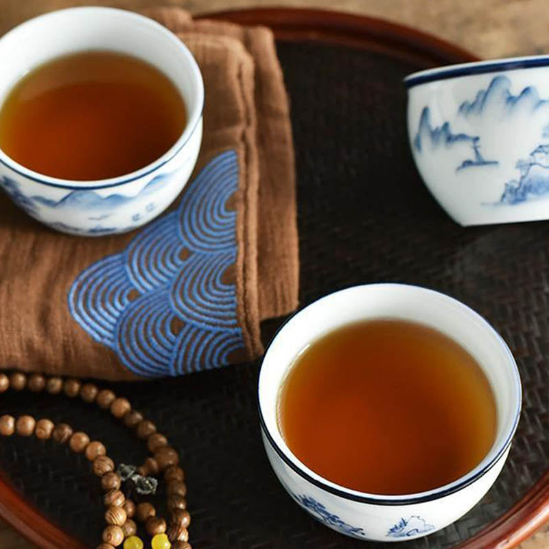 Tasse à thé de méditation zen en céramique 130 ml Koi Fish Lotus