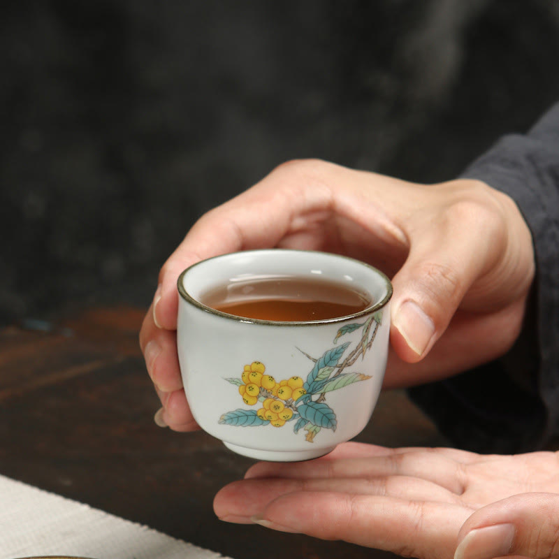 Tasse à thé zen en céramique 130 ml | Motifs de paysages naturels