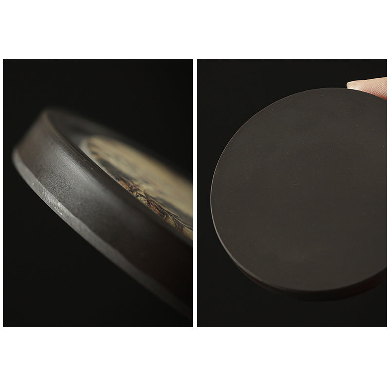 Dessous de verre zen en céramique 7,9 cm | Décor zen naturel