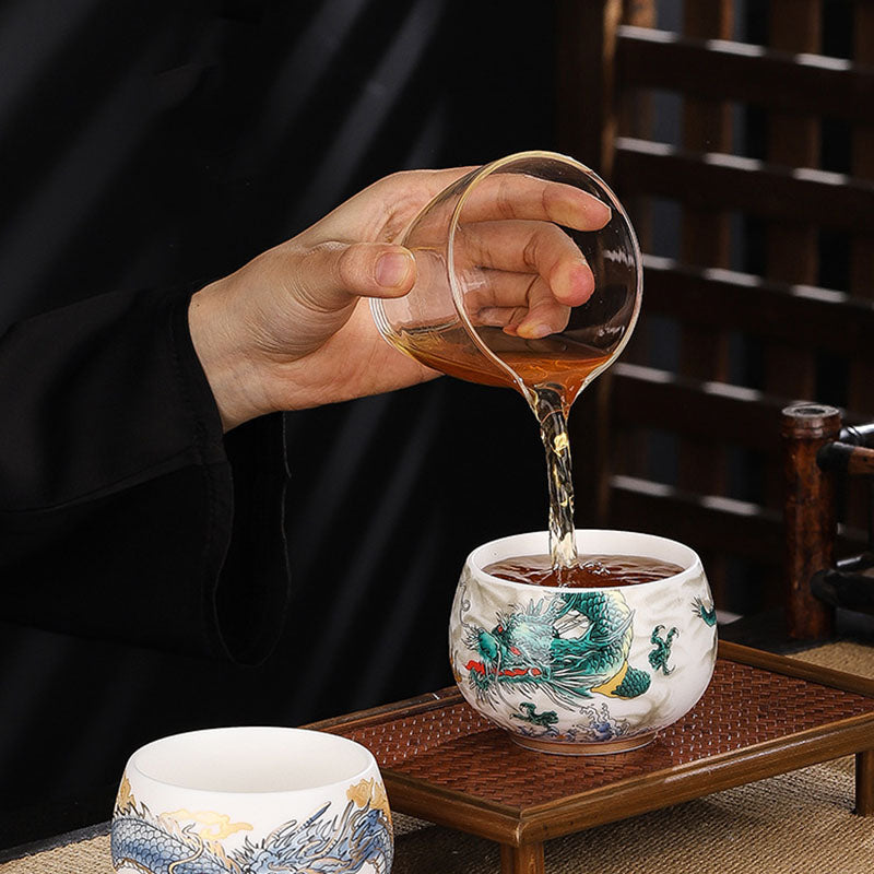 Tasse à thé zen en céramique 185 ml pour la cérémonie du thé Kung Fu en pleine conscience