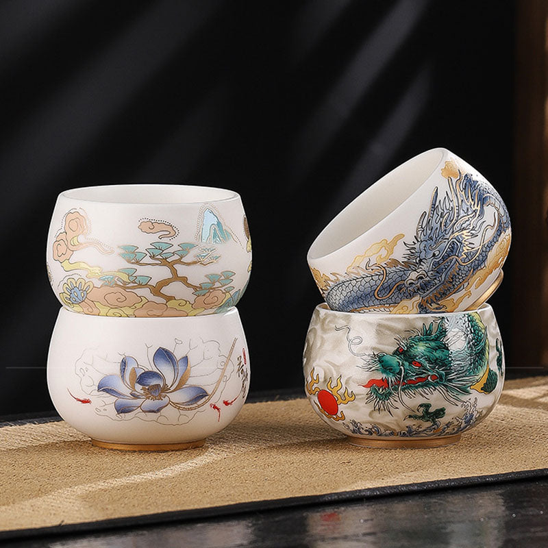 Tasse à thé zen en céramique 185 ml pour la cérémonie du thé Kung Fu en pleine conscience