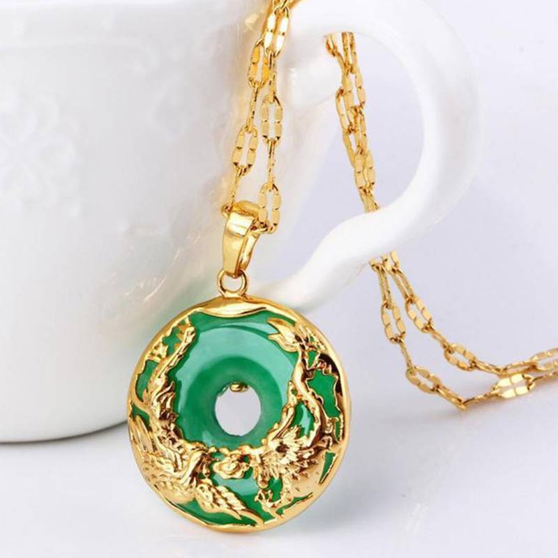 Natural Jade Prosperity Necklace for Women | Healing Harmony