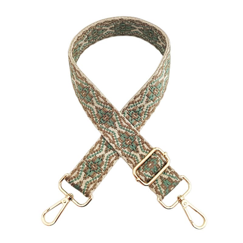 Multicolor Embroidered Adjustable Bag Strap for Spiritual Accessories