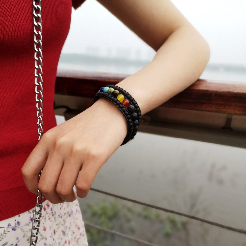Bracelet d'aromathérapie équilibrant les chakras