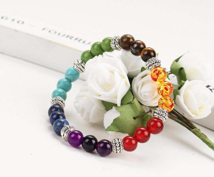 Bracelet de cristaux équilibrant les chakras pour la guérison