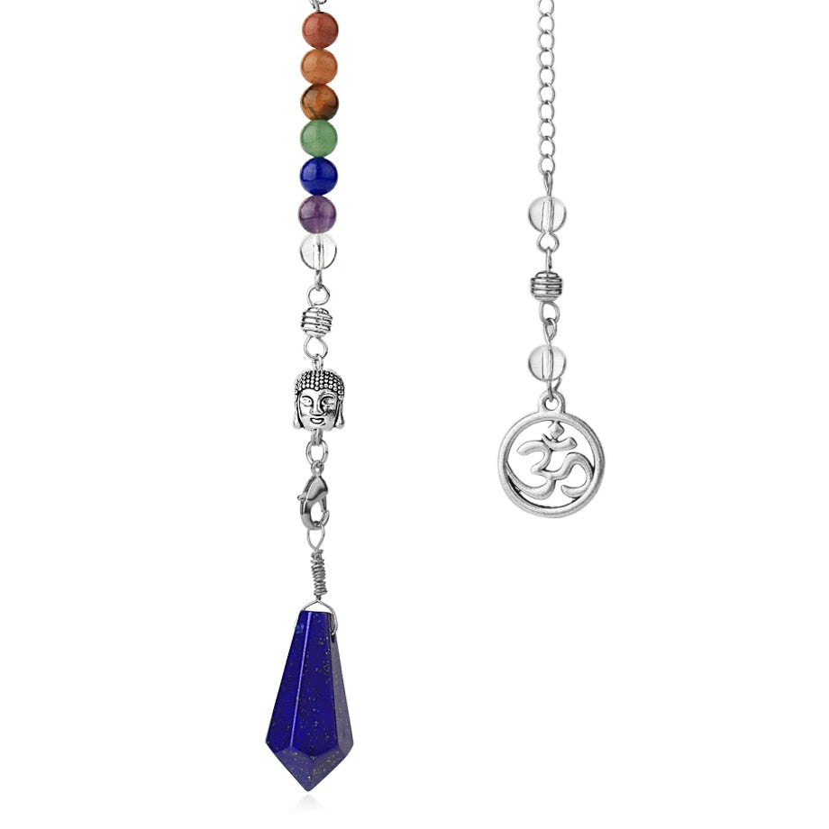 Pendule d'équilibrage des chakras avec tête de Bouddha