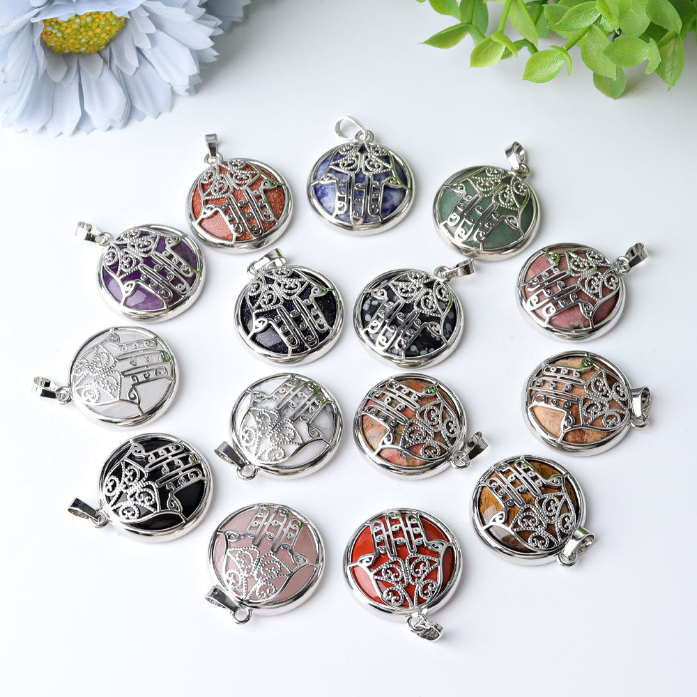 Chakra Hand Wrapped Spiritual Crystal Pendant 1.2 inch