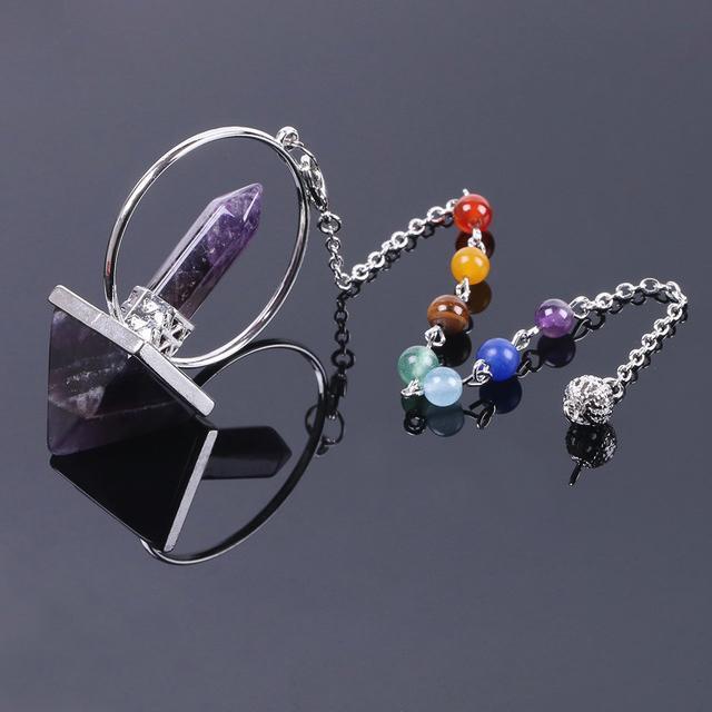 Pendule en cristal de guérison des chakras pour l'équilibre énergétique