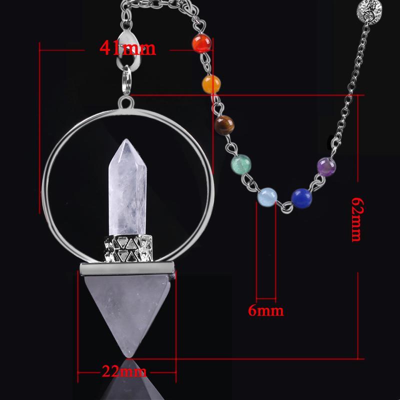 Pendule en cristal de guérison des chakras pour l'équilibre énergétique