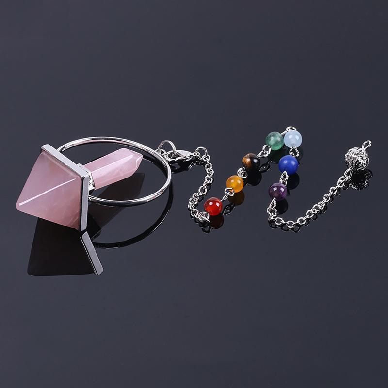 Pendule en cristal de guérison des chakras pour l'équilibre énergétique