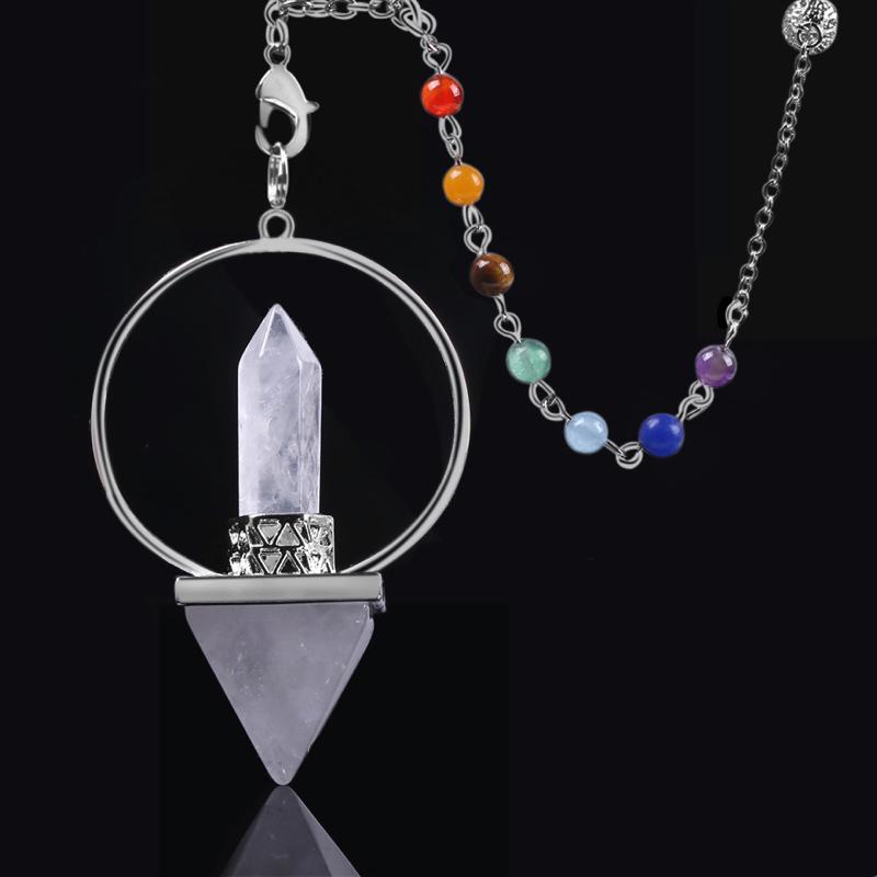 Pendule en cristal de guérison des chakras pour l'équilibre énergétique
