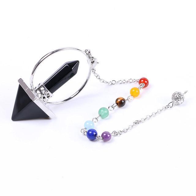 Pendule en cristal de guérison des chakras pour l'équilibre énergétique