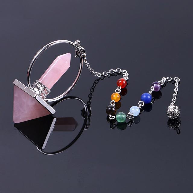 Pendule en cristal de guérison des chakras pour l'équilibre énergétique