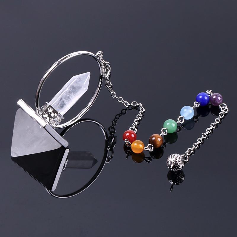 Pendule en cristal de guérison des chakras pour l'équilibre énergétique