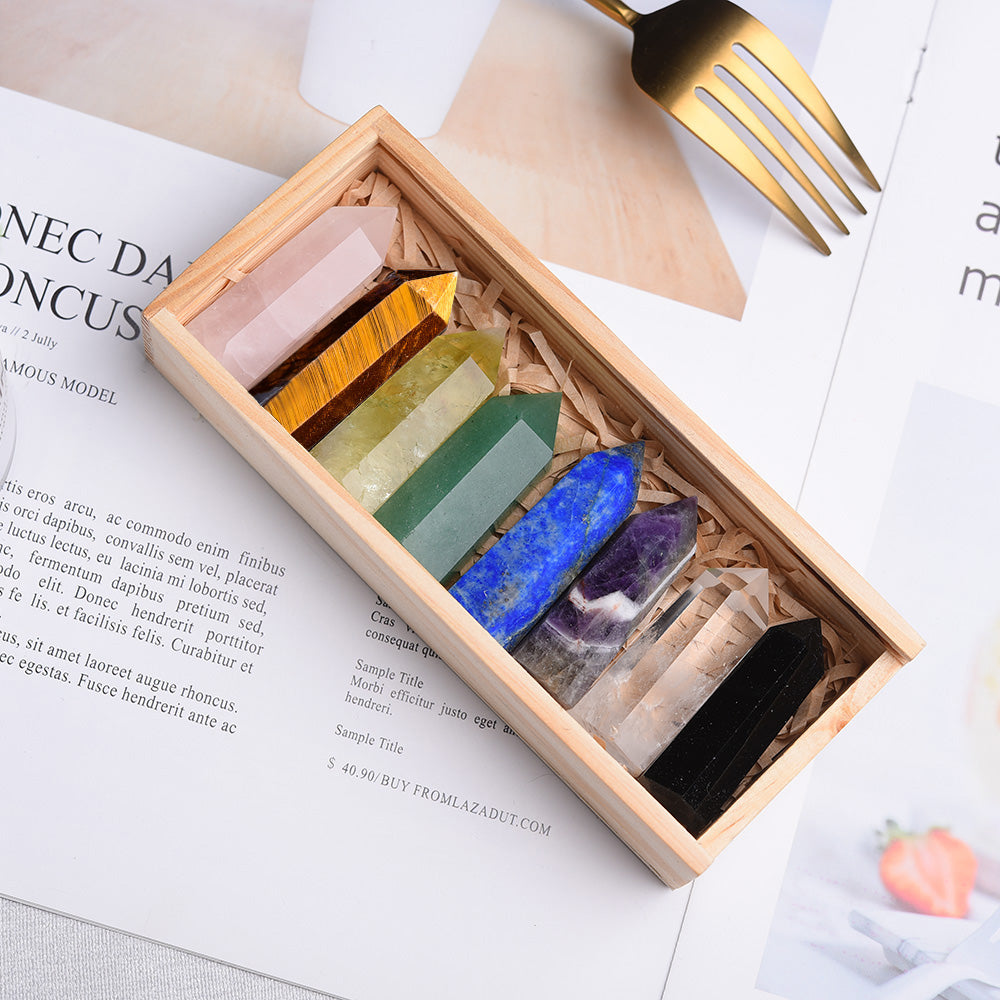 Kit de tour de cristal énergétique de guérison des chakras