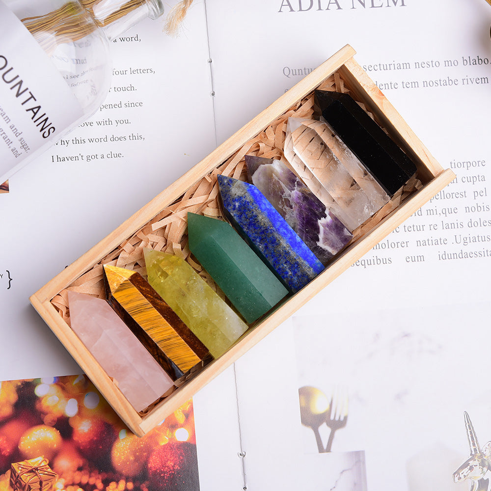 Kit de tour de cristal énergétique de guérison des chakras