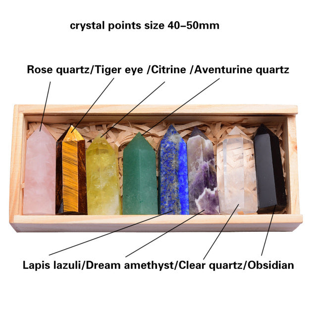 Kit de tour de cristal énergétique de guérison des chakras