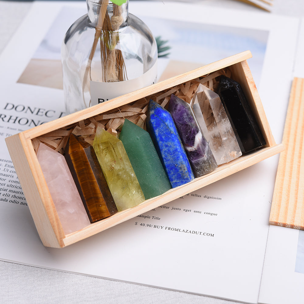 Kit de tour de cristal énergétique de guérison des chakras