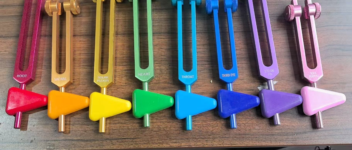 Extensions d'activateur en caoutchouc pour diapason de chakra