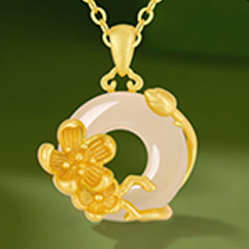 Collier Boucle de Paix en Calcédoine en Argent 925 pour l'Harmonie