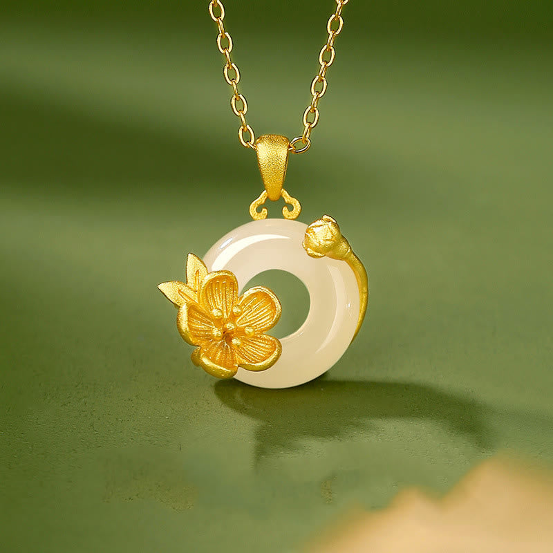 Collier Boucle de Paix en Calcédoine en Argent 925 pour l'Harmonie