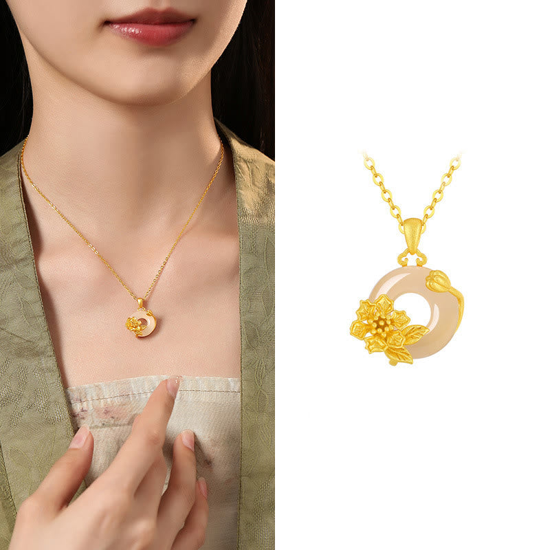 Collier Boucle de Paix en Calcédoine en Argent 925 pour l'Harmonie