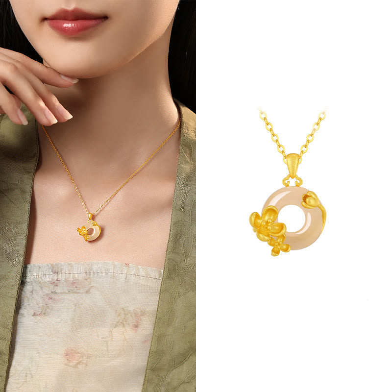 Collier Boucle de Paix en Calcédoine en Argent 925 pour l'Harmonie
