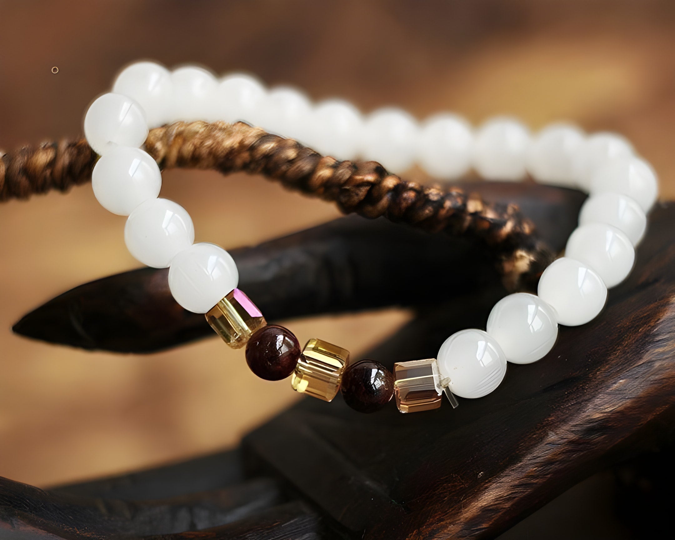 Bracelet en pierre de calcédoine pour le calme et la confiance