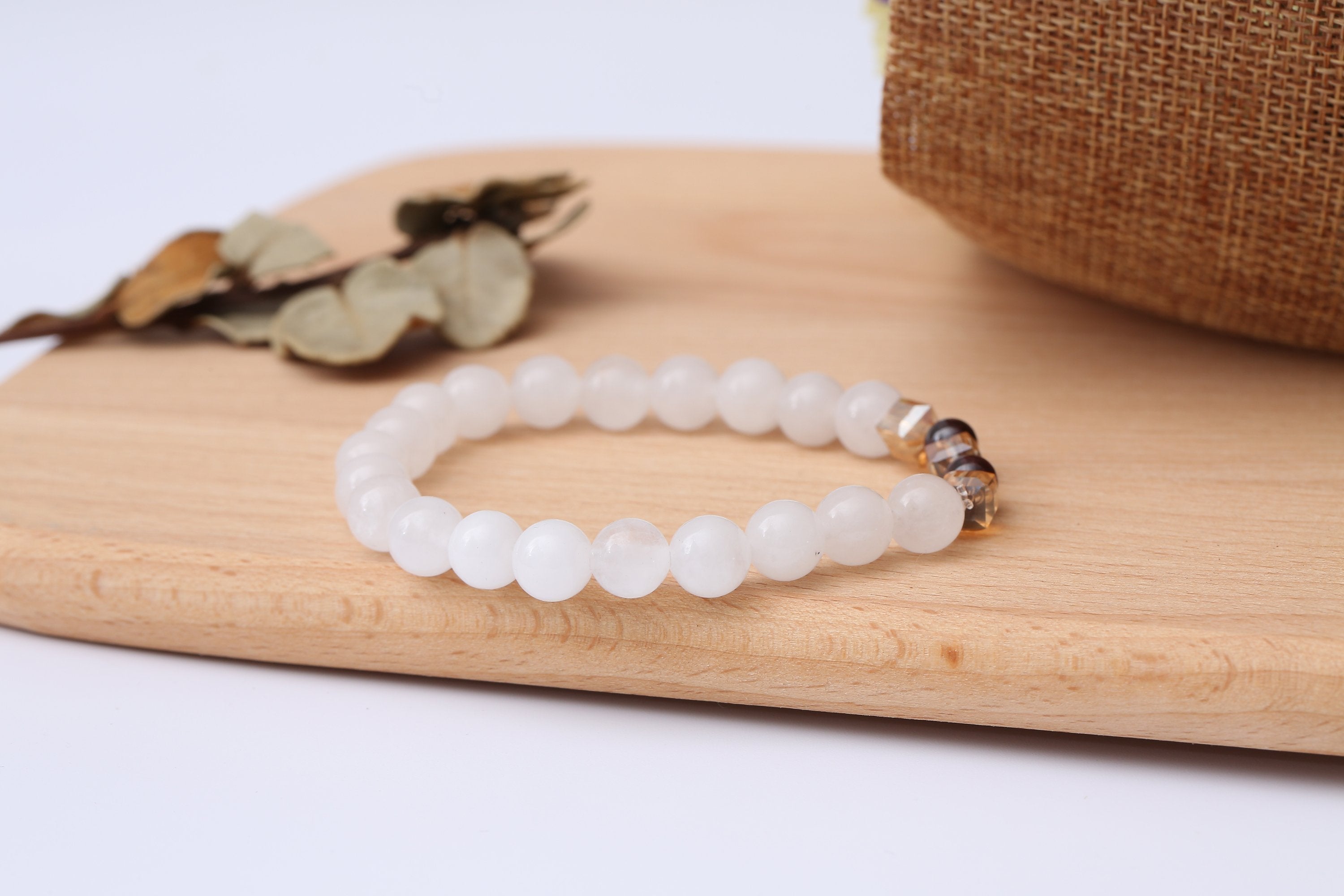 Bracelet en pierre de calcédoine pour le calme et la confiance