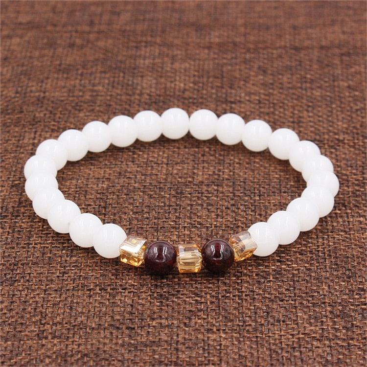 Bracelet en pierre de calcédoine pour le calme et la confiance