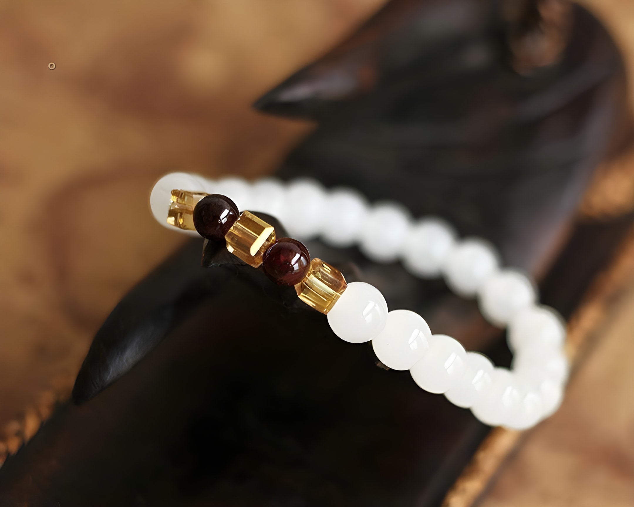 Bracelet en pierre de calcédoine pour le calme et la confiance