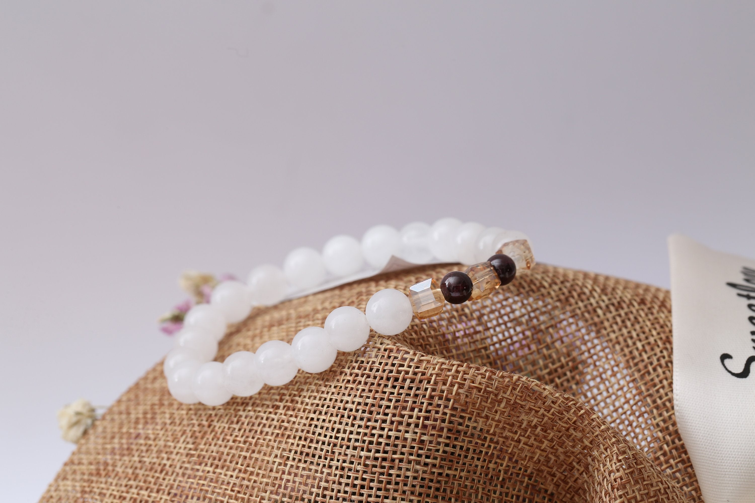 Bracelet en pierre de calcédoine pour le calme et la confiance